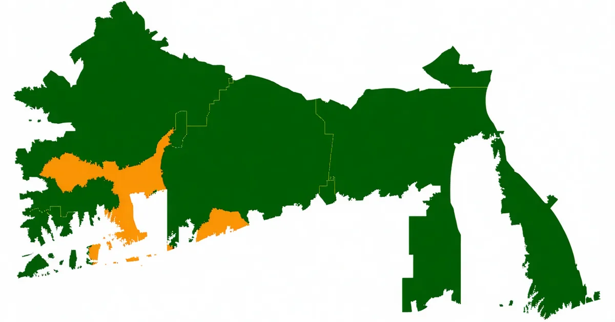 Map of Bangladesh divided into districts